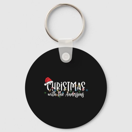 Porte-clés Matching Family String Lights Santa Hat Christmas (Recto)