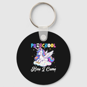 Porte-clés Maternelle me voici licorne rentrée scolaire fille