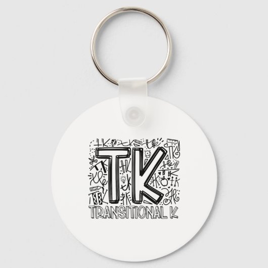 Porte-clés Maternelle Tk Typographie Ck À L'école (Recto)