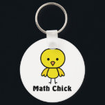 Porte-clés Math Chick<br><div class="desc">If you're brainy and love mathematics,  brag a little with this cute Math Chick t-shirt!</div>