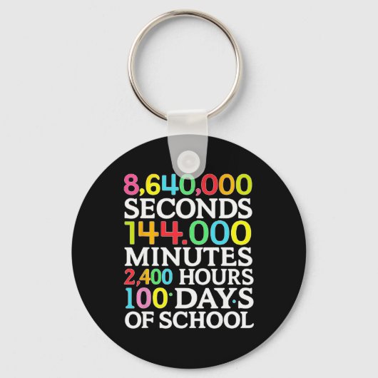 Porte-clés Math Formula 100 Days Of School Math Teacher Kids (Recto)