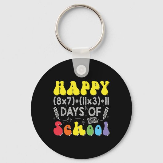 Porte-clés Math Formula 100 Jours D'École Drôle Enseignant Ma (Recto)