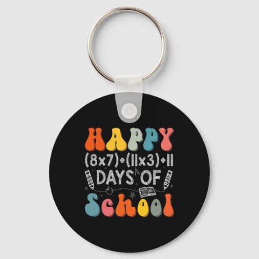 Porte-clés Math Formula 100 Jours D'École Drôle Enseignant Ma (Recto)