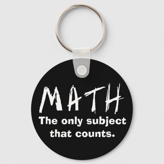 Porte-clés Math Le Seul Sujet Qui Compte Bouton (Recto)