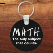 Porte-clés Math Le Seul Sujet Qui Compte Bouton (Recto)