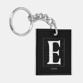 Porte-clés Math Monogramme - Lettre E (Devant gauche)