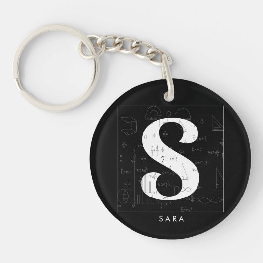 Porte-clés Math Monogramme - Lettre S (Devant)