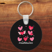 Porte-clés Math Teacher Heart Valentines Day Mathematics Teac (Recto)