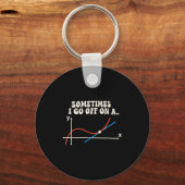 Porte-clés Math Teacher Sometimes I Go Off On A Tangent (Recto)