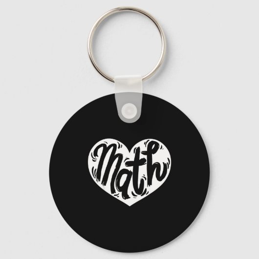 Porte-clés Math Teacher Student Love Valentine's Day  (Recto)