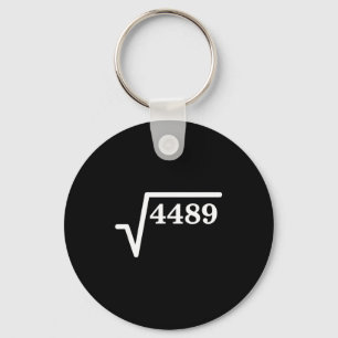 Porte-clés Mathématiques 4489, Blague mathématique carrée par