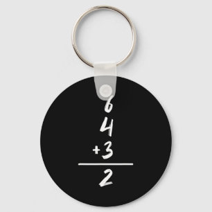 Porte-clés Mathématiques Inspirées du Baseball 6 4 3 2 Double