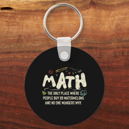 Porte-clés Mathématiques Mathématiques Mathématiques Math Ens (Recto)