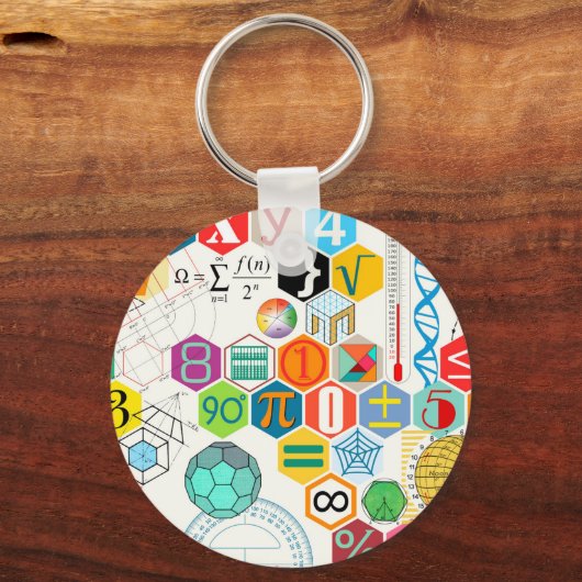 Porte-clés Maths (blanc) (Recto)