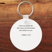 PORTE-CLÉS MATTHEW 11:28 (Recto)