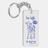 Porte-clés Matthew 18:12–14 Lost Sheep Christian Scripture (Devant gauche)