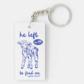 Porte-clés Matthew 18:12–14 Lost Sheep Christian Scripture (Dos)