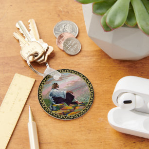 Porte-clés Matthieu 14:22-23 Jésus prie par Lui-même par la m