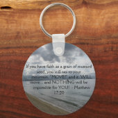 Porte-clés Matthieu 17:20 - Citation Inspirationnelle Motivat (Recto)
