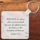 Porte-clés Matthieu 5:10 Bénis sont les Béatitudes persécutée (Verso)