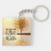 Porte-clés Matthieu 5:14 Vous êtes la Lumière de la Bible Mon (Dos)