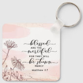 Porte-clés Matthieu 5:7 Heureux sont la Bible Miséricordieuse (Dos)