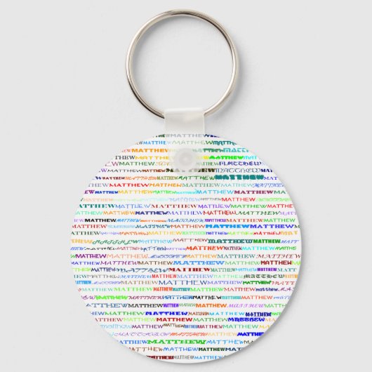 Porte-clés Matthieu Texte Design II Porte - clé (Recto)