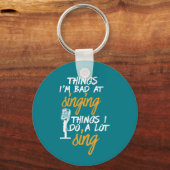 Porte-clés Mauvais À Chanter Funny Karaoke Chanteur Artiste (Recto)