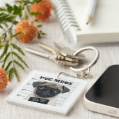 Porte-clés mauvais carlin (Devant Droit)