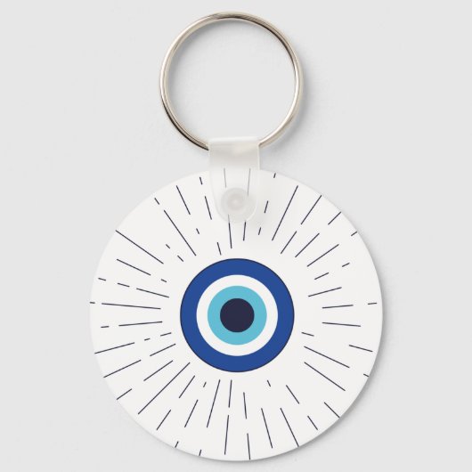 Porte-clés mauvais œil (bleu) (Recto)