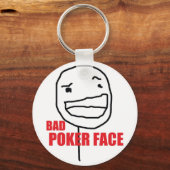 Porte-clés Mauvais visage de poker (Recto)