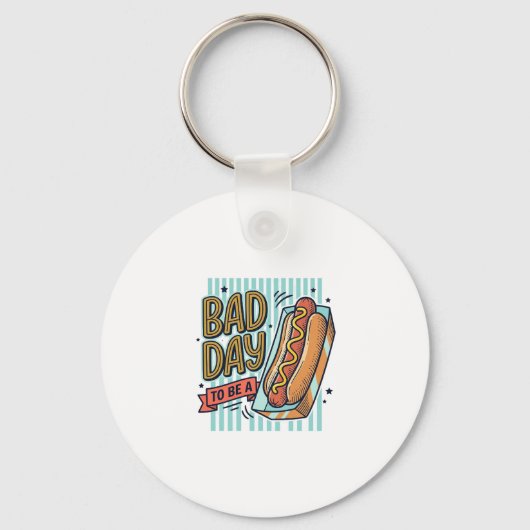 Porte-clés Mauvaise Journée Hot Dog Retro Vector Conception d (Recto)