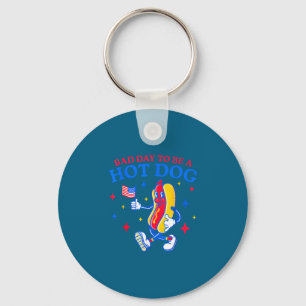 Porte-clés Mauvaise journée pour être un hot dog drôle bbq gr