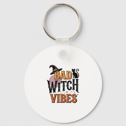 Porte-clés Mauvaises vibrations de sorcière Création de chemi (Recto)