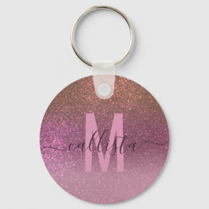 Porte-clés Mauve d'or violet Parties scintillant étincelante 