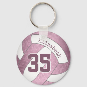 Porte-clés mauve rose poussiéreux volley-ball féminin personn