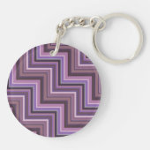 Porte-clés Mauve zigzag stripes (Dos)