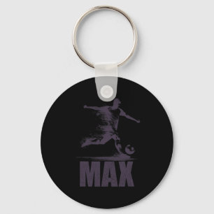 Porte-clés Max Soccer Garçons Personnalisé Prénom Max T Shir