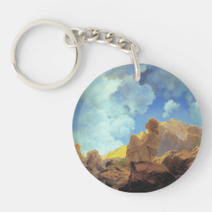 Porte-clés Maxfield Parrish Matin 1922 Nuage Bleu Beaux-Arts