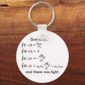 Porte-clés maxwell, Dieu dit... et il y avait de la lumière. (Recto)