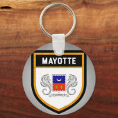 Porte-clés Mayotte Drapeau unique cool moderne texture col (Recto)