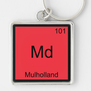 Porte-clés Md - Mulholland T-shirt symbole d'élément de chimi