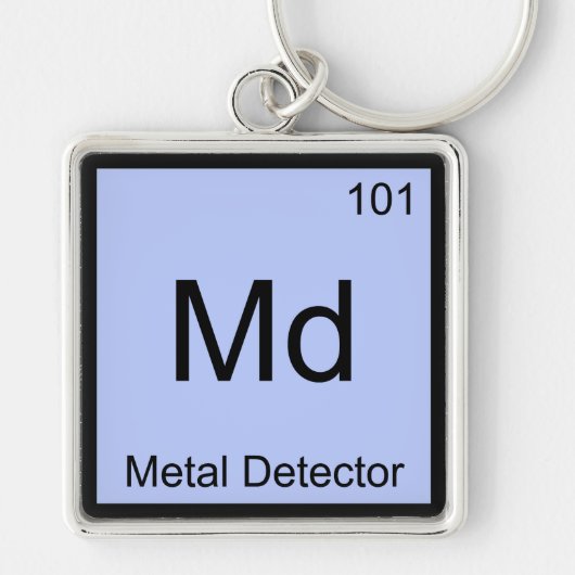 Porte-clés Md - Tee-shirt Symbole d'Élément de Chimie Détecte (Devant)