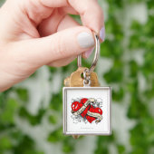Porte-clés MDS Hope Faith Dual Hearts (main)