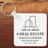 Porte-clés Me questionner sur l'immobilier (Recto)