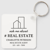 Porte-clés Me questionner sur l'immobilier (Dos)