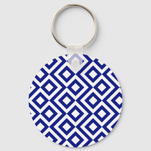 Porte-clés Meander bleu et blanc (Recto)