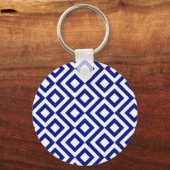 Porte-clés Meander bleu et blanc (Recto)