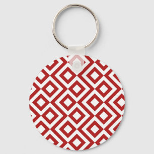 Porte-clés Meander rouge et blanc