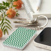 Porte-clés Meander vert et blanc (Devant droit)